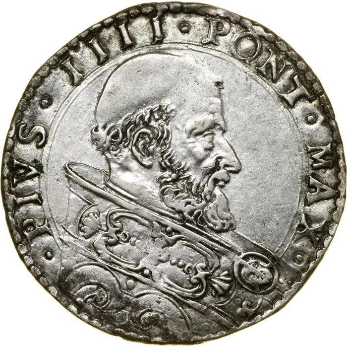 Italië, Pauselijke Staat Pio IV (1559-1565). 1 Bianco, Postzegels en Munten, Munten | Europa | Niet-Euromunten