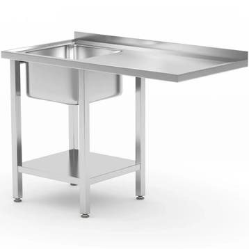 Spoeltafel | RVS | 1 Spoelbak (Links) | Bodemschap +, Articles professionnels, Verzenden