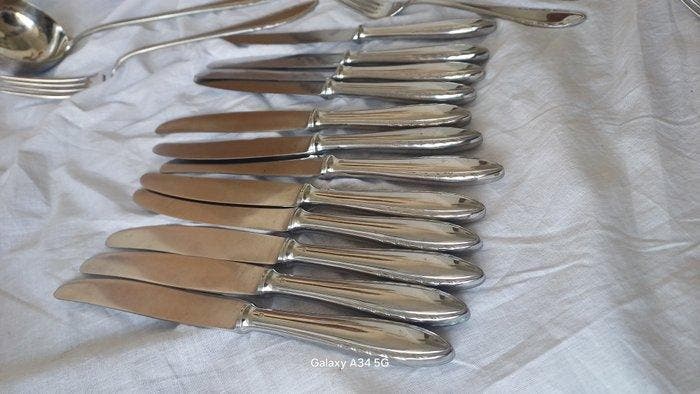 Art. Krupp Berndorf - Bestekset (55) - Chroom, Antiek en Kunst, Antiek | Meubels | Tafels