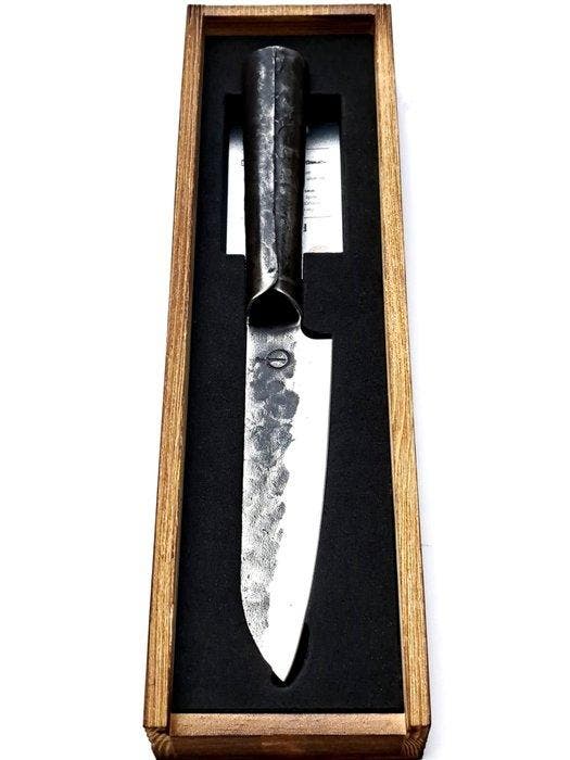 Santoku Knife - 440C Japanese Stainless Steel - Forged and, Antiquités & Art, Antiquités | Ustensiles de cuisine