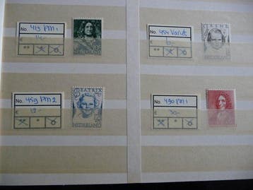 Pays-Bas - Lot de défauts de plaques dans un registre de, Postzegels en Munten, Gestempeld