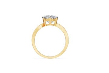 Ring - 14 karaat Geel goud - 2.22ct. tw. Diamant (Lab-grown), Handtassen en Accessoires, Ringen, Nieuw