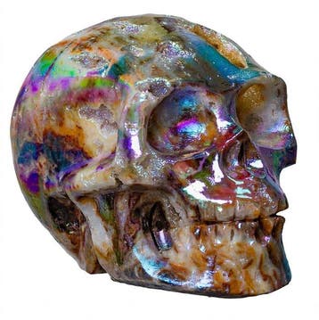 Sphaleriet Titanium Aura Kwaliteit Schedel Schedel - Hoogte: