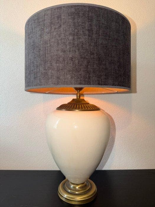 Lampe de table - Céramique, Textile - Chic haut de gamme, Antiquités & Art, Curiosités & Brocante
