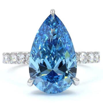 Zonder minimumprijs - Ring - 18 karaat Witgoud - 5.90ct. tw., Nieuw
