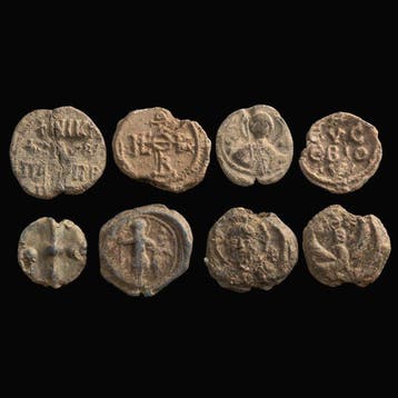 Byzantijns Lood Verzameling Byzantijnse loodzegels (bullae)