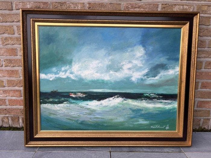 André Eeckhaut (1949) - Zeegezicht, Antiek en Kunst, Kunst | Schilderijen | Klassiek