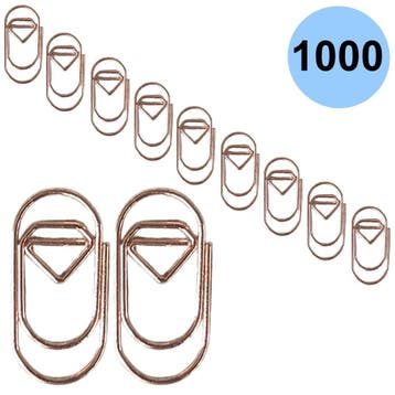 Fako Bijoux - 1000x Mini Paperclip Diamant Rosé Goud - Rosé, Diversen, Cadeauverpakkingen, Verzenden, Nieuw