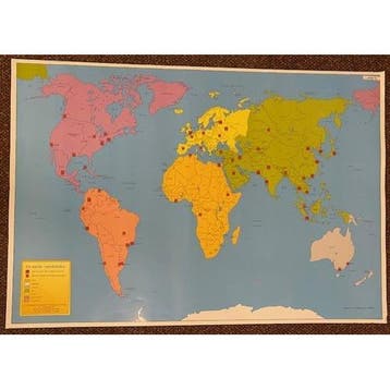 Poster De aarde- en werelddelen, Verzenden, Nieuw