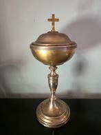 Pyxis - Metaal - Originele liturgische patina, Antiek en Kunst
