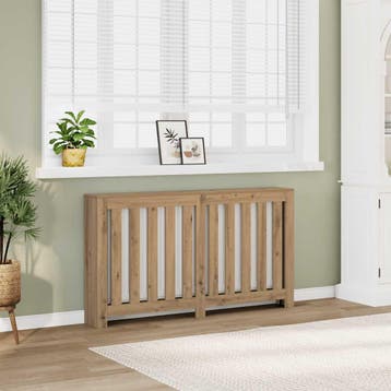 vidaXL Radiatorombouw 149x20x82 cm bewerkt hout artisanaal, Verzenden