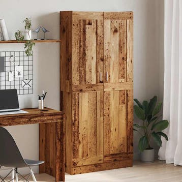 vidaXL Hoge kast 82,5x30,5x185 cm bewerkt hout oud, Maison & Meubles, Armoires | Bibliothèques, Verzenden