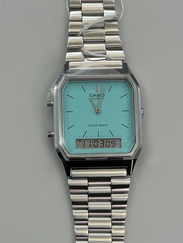 Casio Vintage – Iconic Ana-Digi Retro Watch – Turquoise Dial, Nieuw