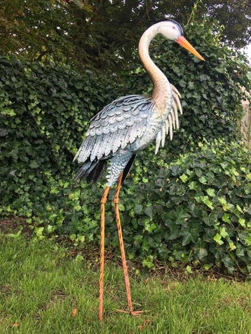 sculptuur, Heron/Reiger XL 110cm Tuindecoratie - 110 cm -