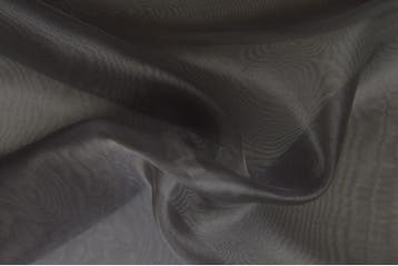 15 meter organza stof - Donkergrijs, Verzenden, 120 cm of meer, Polyester, Grijs