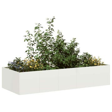 vidaXL Plantenbak 200x80x40 cm staal wit, Verzenden