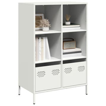 vidaXL Hoge kast 68x39x103,5 cm staal wit, Verzenden, Nieuw