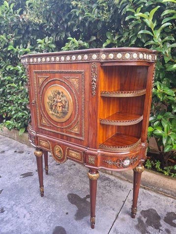Credenza - Hout, Keramiek, Brons