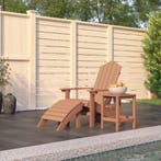 vidaXL Tuinstoel Adirondack met voetenbank en tafel HDPE, Verzenden, Nieuw