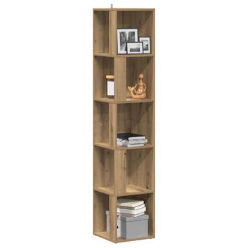 vidaXL Hoekkast 33x33x165 cm bewerkt hout artisanaal, Verzenden, Nieuw
