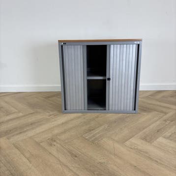 Emmein roldeurkast vv 1 legbord + sleutel,  (hxbxd) 76x80x45, Huis en Inrichting, Gebruikt