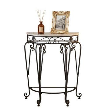 Nordic Style Iron Console Table – Elegant Semi Circular