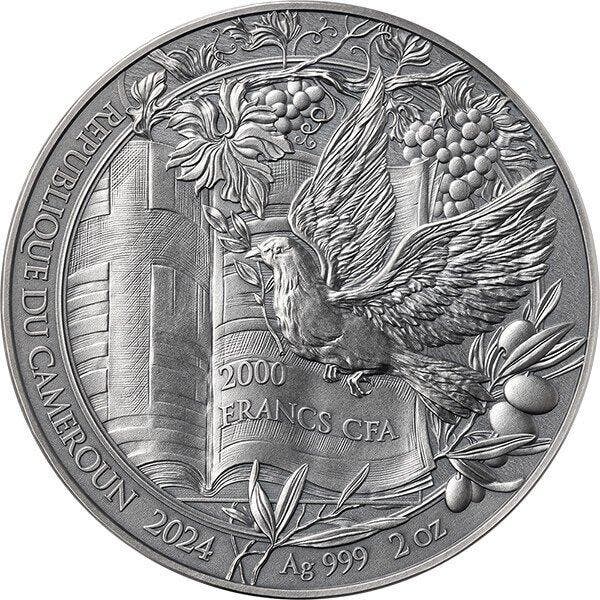 Kameroen. 2000 Francs 2024 The Rescue of Daniel - Bible, Postzegels en Munten, Munten | Europa | Niet-Euromunten