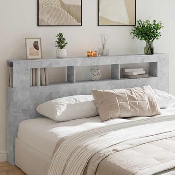 vidaXL Hoofdeinde met LED 200x18,5x103,5 cm bewerkt hout, Verzenden, Nieuw