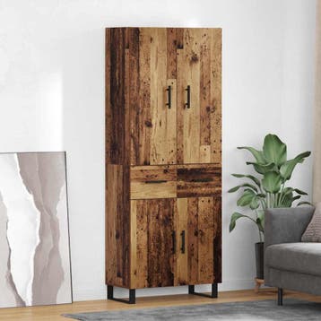 vidaXL Highboard 2 st Oud Hout 69,5 x 34 x 180 cm, Huis en Inrichting, Verzenden, Nieuw