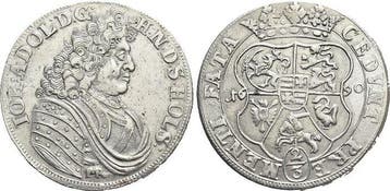 2/3 taler, daalder(gulden) 1690 Schleswig-holstein-ploen..., Verzenden, België