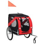 vidaXL Hondenfietstrailer rood en zwart, Dieren en Toebehoren, Verzenden, Nieuw