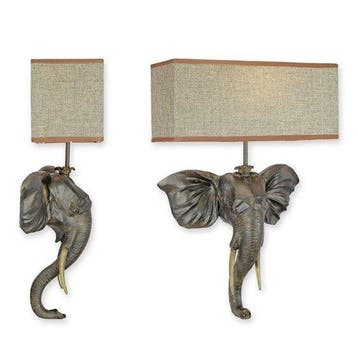 Lampe - Résine - Éléphant, Antiquités & Art