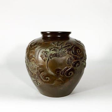 Vaas - Brons - Japan - Draak Hanairi () (Zonder