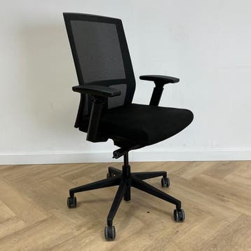 ergonomische bureaustoel met gaasrug, zwart, Huis en Inrichting, Ergonomisch, Gebruikt, Zwart, Bureaustoel