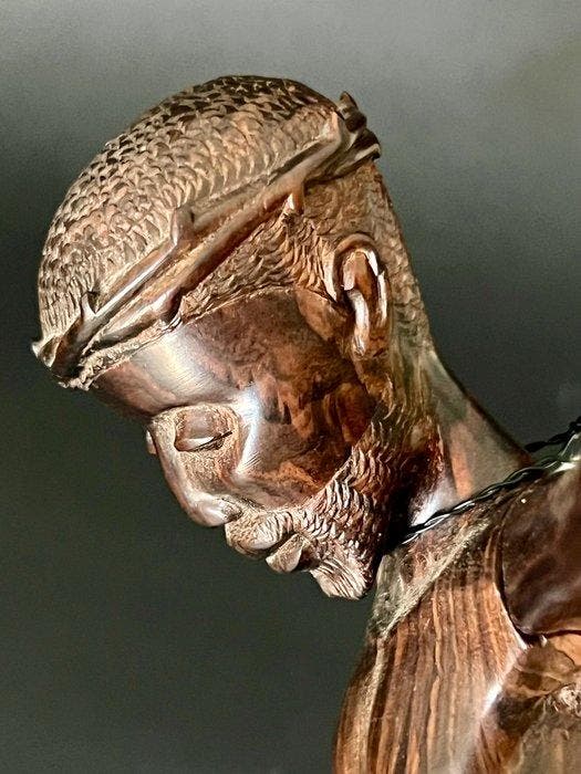 Crucifix - Exotisch hout - 1930-1940 - Corpus Christi - 30, Antiek en Kunst, Kunst | Niet-Westerse kunst