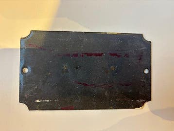 Antiek Engels emaille trambord - Please do not spit on the
