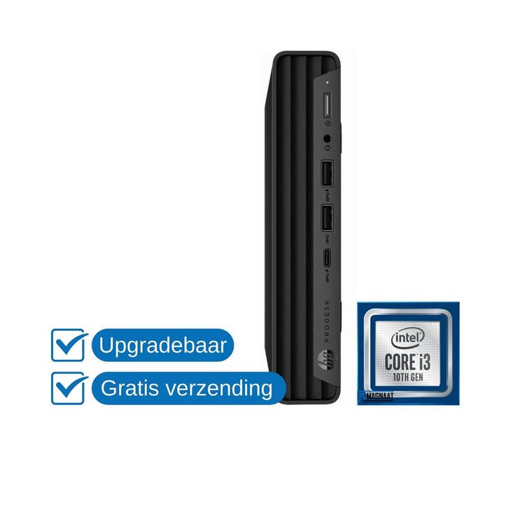 HP ProDesk 600 G6 DM i3-10100T | 8GB RAM | 256GB NVMe SSD, Computers en Software, Desktop Pc's, 3 tot 4 Ghz, SSD, Zo goed als nieuw