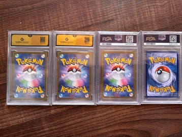 Pokémon - 4 Graded card - PSA 10 - EX