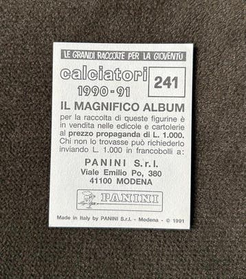1990/91 Panini Calciatori Diego Maradona 241 Non collé - 1