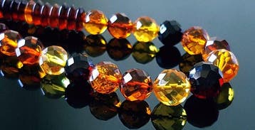 Amber Vintage Zeer Zeldzame facetgeslepen amberketting –