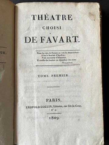 Charles-Simon Favart; Paul Féval; Ouida (Maria Louise Rame), Antiek en Kunst
