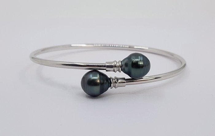 Zonder minimumprijs - Armband Zilver - 9×10 mm Tahitiaanse, Bijoux, Sacs & Beauté, Bracelets