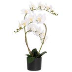 vidaXL Kunst Orchidee Plant met Pot Wit 45 x 15 x 65 cm, Verzenden