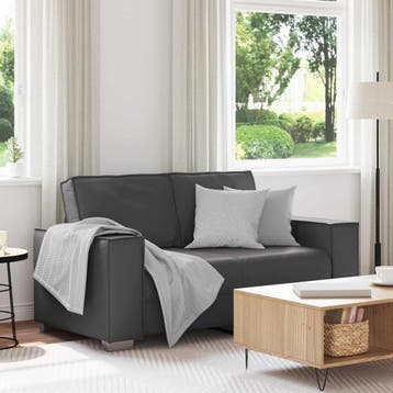 vidaXL Loveseat Grijs 160 cm Kunstleer, Verzenden, Nieuw