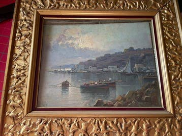 Nicolas de Corsi (1882-1956) - Marina con pescatori