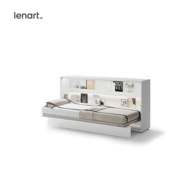 Lenart Bed Concept Horizontaal Opklapbed 90x200 - Hoogglans