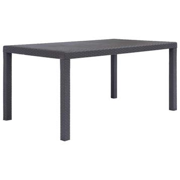 vidaXL Tuintafel 150x90x72 cm rattan-look kunststof bruin, Jardin & Terrasse, Verzenden
