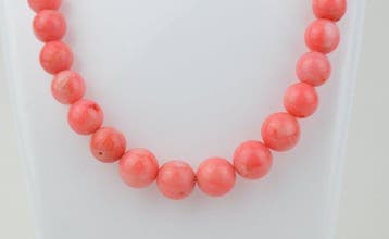 Koraal - Fijne roze Angel Skin-koraal gradué ronde kralen,