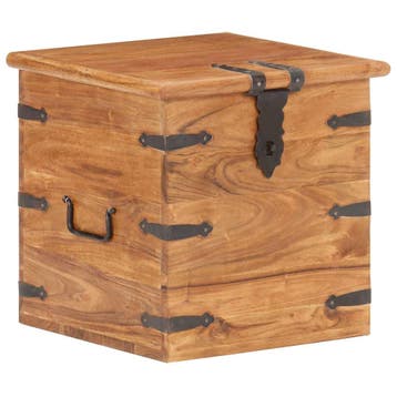 vidaXL Kist 40x40x40 cm massief acaciahout, Verzenden, Nieuw