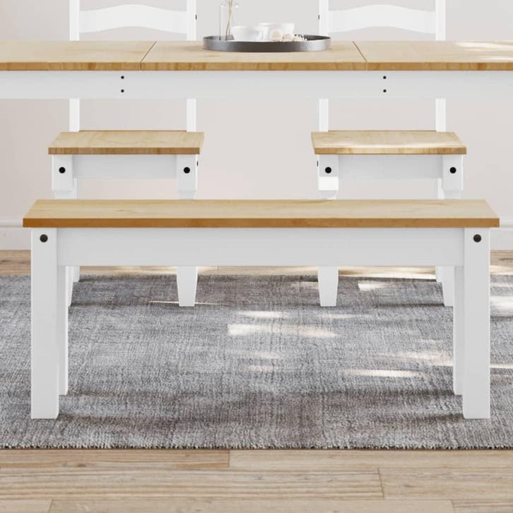 vidaXL Eetkamerbank PANAMA 105x30x45 cm massief grenenhout, Huis en Inrichting, Stoelen, Nieuw, Verzenden